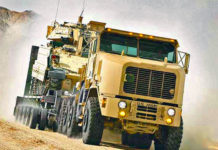 The contract award is in response to the need for a semitrailer that can deliver increased payload capability while gaining European road permissions. (Courtesy of Oshkosh Defense)