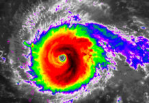 On September 10, 2017, Hurricane Irma, a Category 5 with sustained winds of 185 miles per hour, Hurricane Irma ranked among the most powerful hurricanes ever recorded. The ninth named storm, fourth hurricane, second major hurricane, and first Category 5 hurricane of the 2017 season, Irma caused widespread and catastrophic damage throughout its long lifetime, particularly in the northeastern Caribbean and the Florida Keys. (Image courtesy of NOAA)