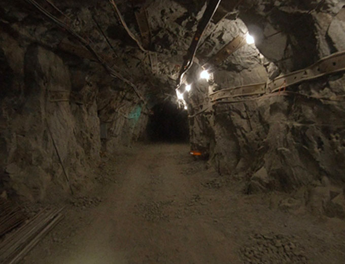 This image shows a passage at Edgar Experimental Mine in Idaho Springs, Colorado, where the SubT Integration Exercise took place in April 2019. (Courtesy of DARPA)