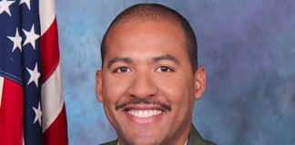 CHP Officer Andre Moye, Jr., 34, was filling out paperwork to impound the vehicle when Luther, who was not restrained, pulled out a rifle and began shooting. Moye had been with the CHP for about three years and was a motorcycle officer for roughly a year before he was killed. (Courtesy of the California Highway Patrol)
