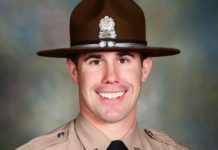 Illinois State Police Trooper Nicholas Hopkins was fatally shot after executing a search warrant Friday, Aug. 23, 2019. Hopkins leaves behind a wife and three children. Hopkins was a 10-year veteran of the force, and is the fourth Illinois State Trooper to be killed this year. (Courtesy of the Illinois State Police.)