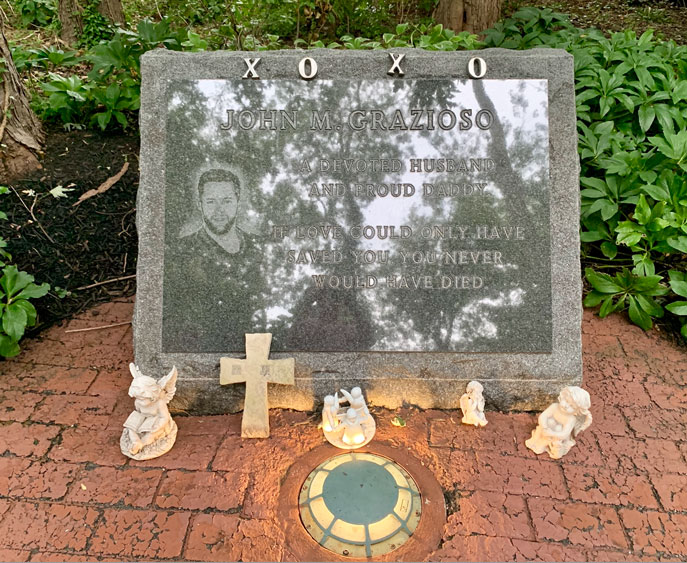 John M. Grazioso, one of 37 remembered in the Middletown World Trade Center Memorial Gardens.