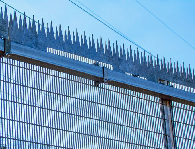 Close Up of Galvanized Spike Toppers