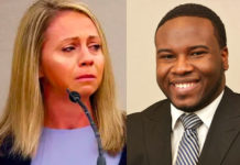 Prosecutors said Botham Jean, 26 (at right), was watching television and eating ice cream in his living room when Amber Guyger, 31 (at left), a former Dallas Police Officer, burst inside, likely scaring him. The trajectory of the bullet showed that he was either getting up from his couch or cowering when Guyger fired her service weapon.