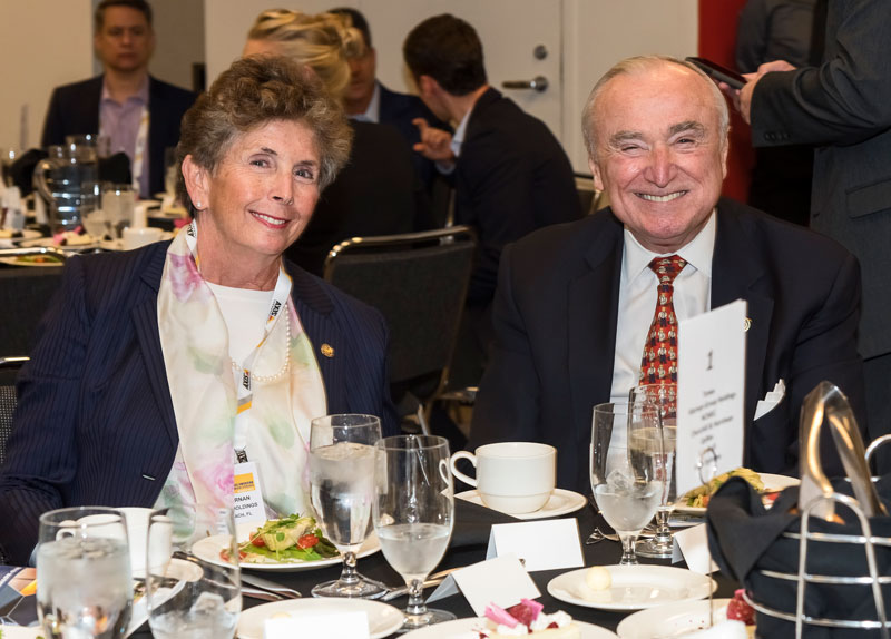 Kathleen Kiernan and Bill Bratton, who became friends 45 years ago when Dr. Kiernan was an undergraduate doing research at Northeastern, and Commissioner Bratton was a Sergeant at the Boston Police Department.