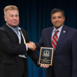 Sridhar Kowdley, DHS S&T Next-Gen First Responders (NGFR) Program Manager, accepting the Program's 2019 'ASTORS' Award at the 'ASTORS' Awards Luncheon held during ISC East.Program Manager