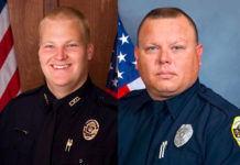 AR Police Officer Carr (at left), was 'ambushed and executed' as he sat in his patrol vehicle outside the Fayetteville Police Department on Saturday. Huntsville Officer Billy Clardy was killed while working a drug investigation Friday afternoon. Clardy is survived by a wife and five children. He is also the son of fallen officer Billy Fred Clardy Jr. who was killed in the line of duty with the Huntsville Police Department on May 3, 1978.