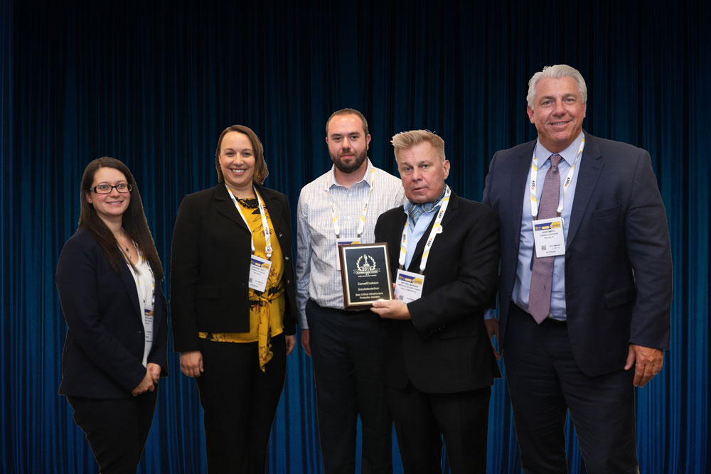 Adrienne Reitz, Heather Bender, Trevor Errrington, and CornellCookson CCO Sean Smith, accepting the 2019 ‘ASTORS’ Platinum Homeland Security Award at the ‘ASTORS’ Awards Luncheon.