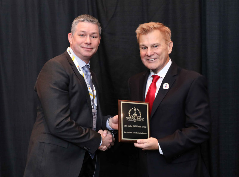 Michael Glickman accepting One of Two Annual 'ASTORS' Homeland Security Awards at ISC East.