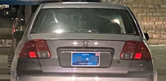 "Did anyone consult with police before designing and manufacturing the new Ontario licence plates? They're virtually unreadable at night." Tweeted Sgt Steve Koopman in Kingston, Ont. (Courtesy of Sgt Koopman and Twitter)
