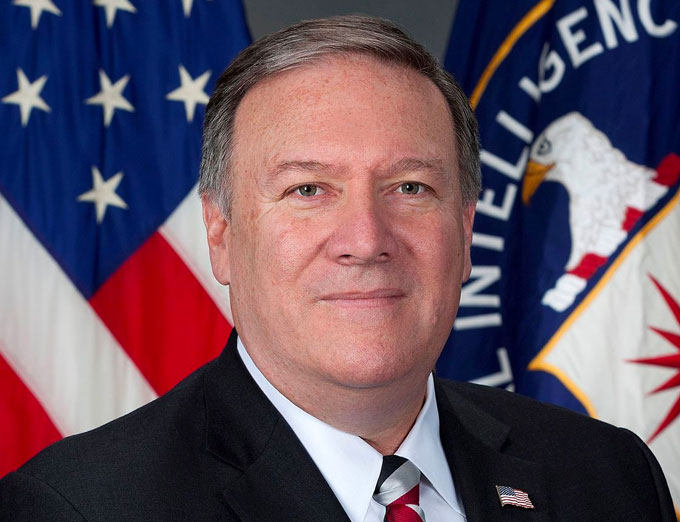 Michael R. Pompeo, the 70th United States secretary of state. He is a politician, attorney, former United States Army officer and was Director of the Central Intelligence Agency from January 2017 until April 2018. (Courtesy of Wikipedia.)