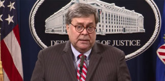 Attorney General Bill Barr says the iPhones belonging to Pensacola naval base gunman Mohammed Alshamrani, who killed three US sailors helped the Justice Department in establishing Alshamrani’s “significant” ties to al Qaeda before he even arrived in the U.S. and right up until the night of the murders. (Courtesy of YouTube.)