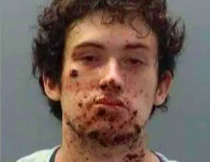 Cole Carini told FBI agents he had a lawnmower accident, but when agents searched his home they found blood and chunks of human flesh splattered on a bedroom wall. (Courtesy of the Western Virginia Regional Jail)