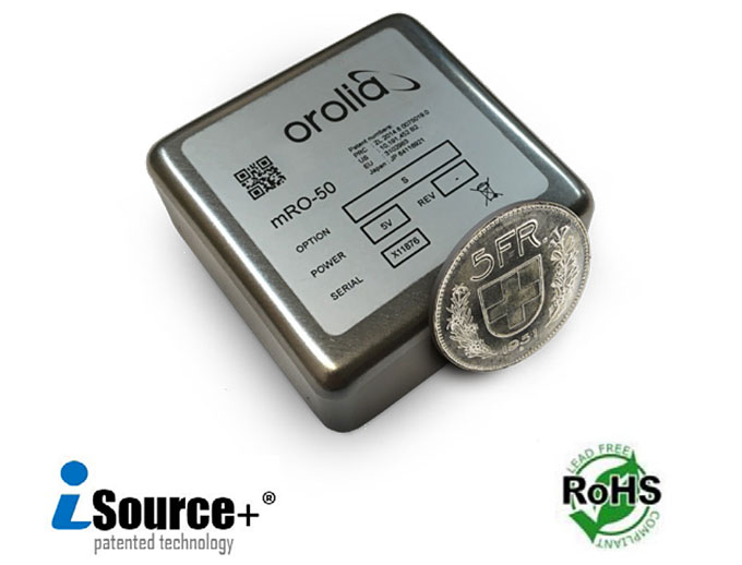 The clock design is based on the proven rubidium clock heritage at Orolia and it has been adapted for low power (0.36W@3.3V) and size (51cc).