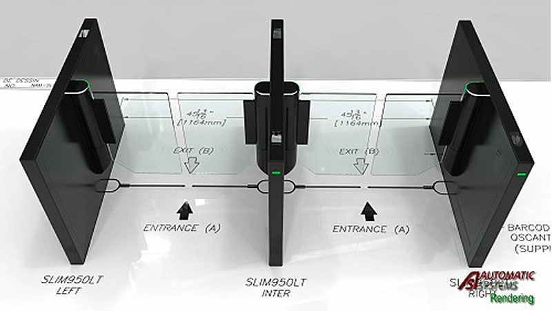 The new SlimLite optical turnstile from Automatic Systems