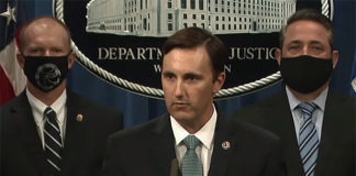 Acting Assistant Attorney General Brian Rabbitt announces cases that charge more than 300 individuals, including more than 50 doctors and more than 20 healthcare executives, with fraud schemes involving more than six billion dollars in alleged health care fraud and millions of prescription opioid doses. (Courtesy of YouTube)