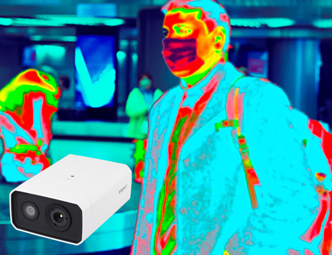Dual-Sensor Wisenet TNM-3620TDY Uses Thermal Imaging and AI Technology to Accurately Identify Health Risks and Monitor Activity in Public Spaces (Courtesy of Hanwha Techwin)