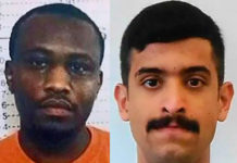 Cholo Abdi Abdullah (at left), a 30 yo Kenyan national, plotted to hijack an aircraft and conduct a 9/11-style attack in the United States. On the morning of December 6, 2019 Mohammed Saeed Alshamrani (at right), killed three men and injured eight others in a terrorist attack at Naval Air Station Pensacola in Pensacola, Florida.
