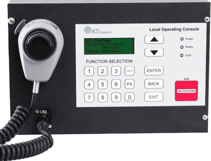 The ATI LOC is also used to locally control, monitor, and activate an attached remote terminal unit such as a HPSS, ISU, or PA unit.