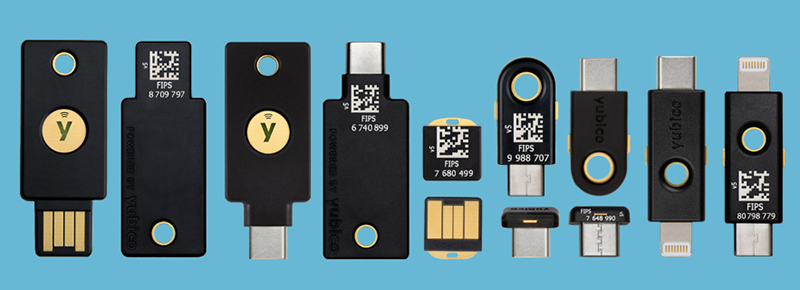 You can choose from different YubiKey models depending on your needs. The keychain model is designed to go anywhere on a keychain. The Nano model is small enough to stay in the USB port of your computer. Multiple form factors with support for USB-A, USB-C, NFC and Lightning.