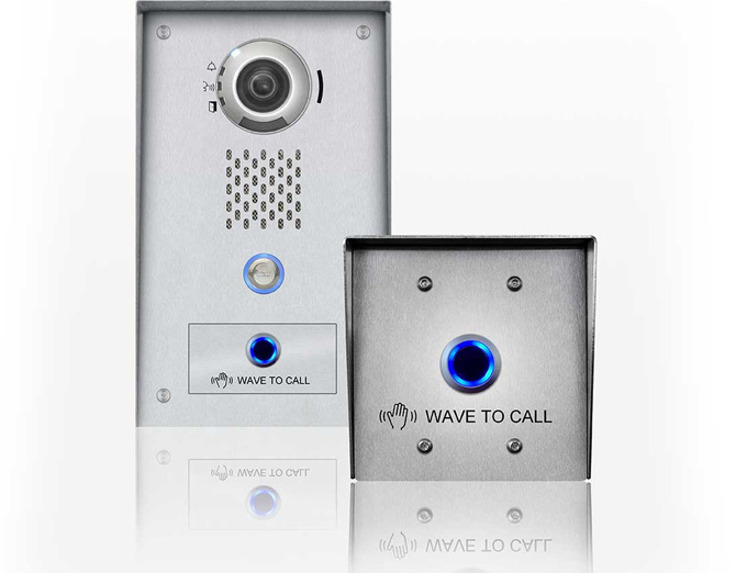 Aiphone's New Hand Wave Call Sensor can connect to any compatible IX Series door station for touch-free calling.
