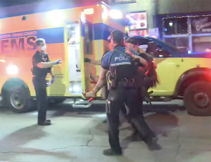 The shooting marked the most significant mass casualty incident emergency officials have responded to citywide since 2014 in an incident that also happened in the same area when four people died and 30 were injured after a man plowed his car into a crowded, barricaded street. (Courtesy of YouTube)