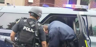 11 heavily armed men who refer to themselves as a militia and state that they adhere to “Moorish Sovereign Ideology” were arrested on Saturday, and have been charged with unlawful possession of firearms and ammunition, among other crimes, according to the Middlesex District Attorney’s Office. (Courtesy of YouTube)