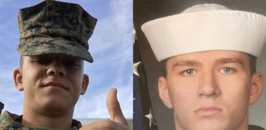 Marine Corps Lance Corporal Kareem Nikoui, 20, (at left) was an Iranian-American Marine from Southern California, and Navy Hospitalman Maxton W. Soviak, 22, of Berlin Heights, OH, were two of 13 U.S. servicemen who died after a suicide bomb blew up as Western forces were evacuating thousands of people out of Kabul on dozens of military cargo aircraft flights.