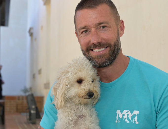 Zach Skow, founder and director of communication at Marley’s Mutts.