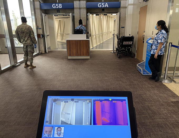 Hawaii has deployed NEC’s innovative NeoFace Thermal Express technology, at all five Hawaiian aiports which automatically screens the body temperature of every arriving passenger entering the airport terminal.