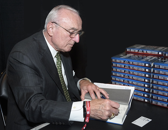 Commissioner Bratton signs copies of his latest work, ‘The Profession: A Memoir of Community, Race, and the Arc of Policing in America,’ at the 2021 ‘ASTORS’ Awards Ceremony and Banquet Luncheon.