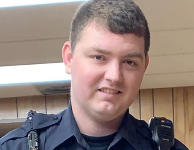 Big Stone Gap Police Officer Michael Chandler died Saturday night on his 29th birthday from injuries sustained in a shooting while he was performing a welfare check at a vacant home.