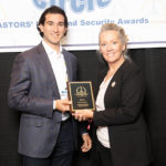 Jackson Markey, Enterprise Sales Manager at Dedrone accepts a 2021 Platinum 'ASTORS' Award for Best Airport/Aviation Security Solution for the companies Counter-Drone Software