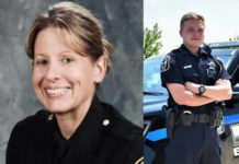 Bradley Sgt. Marlene Rittmanic (at left), was shot and killed as she and another officer investigated a noise complaint at a Comfort Inn. Sergeant Rittmanic served with the Bradley Police Department for 14 years and had previously served with the Iroquois County Sheriff's Office for seven years. She is survived by her wife. Bradley Officer Tyler Bailey (at right), was also injured in the shooting.
