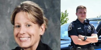 Bradley Sgt. Marlene Rittmanic (at left), was shot and killed as she and another officer investigated a noise complaint at a Comfort Inn. Sergeant Rittmanic served with the Bradley Police Department for 14 years and had previously served with the Iroquois County Sheriff's Office for seven years. She is survived by her wife. Bradley Officer Tyler Bailey (at right), was also injured in the shooting.