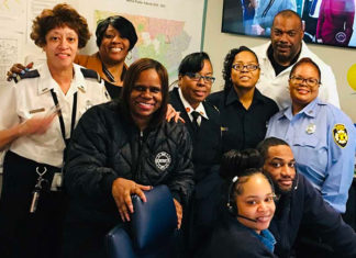 Detroit 911 Center operates 24 hours a day, 365 days of the year, serving 639,000 city residents within a 143 square mile area, and responding to over a million police, fire and emergency medical calls from the public annually. (Courtesy of the Detroit Fire Department Communications Division)