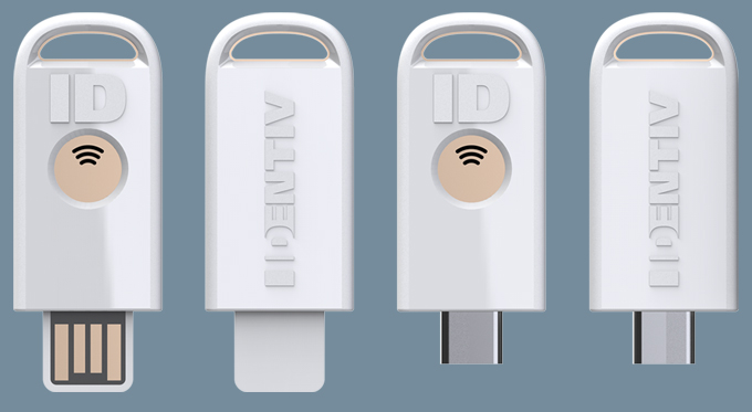 Identiv uTrust FIDO2 NFC+ Security Keys pair with uTrust Key Manager Software, provide authentication to Windows 10 on standalone devices, and support PIV, HOTP, and TOTP.
