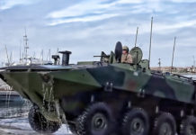 In September 2021, the Marine Corps suspended ACV operations in unprotected waters while it worked to resolve the towing issues that were identified in several after-action reports from the field. (Courtesy of the USMC and YouTube)
