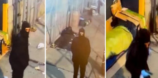 Images show an alleged serial shooter firing bullets and killing a sleeping homeless man outside 148 Lafayette Street in Manhattan.(Courtesy of NYPD Deputy Commissioner, Public Information (DCPI)
