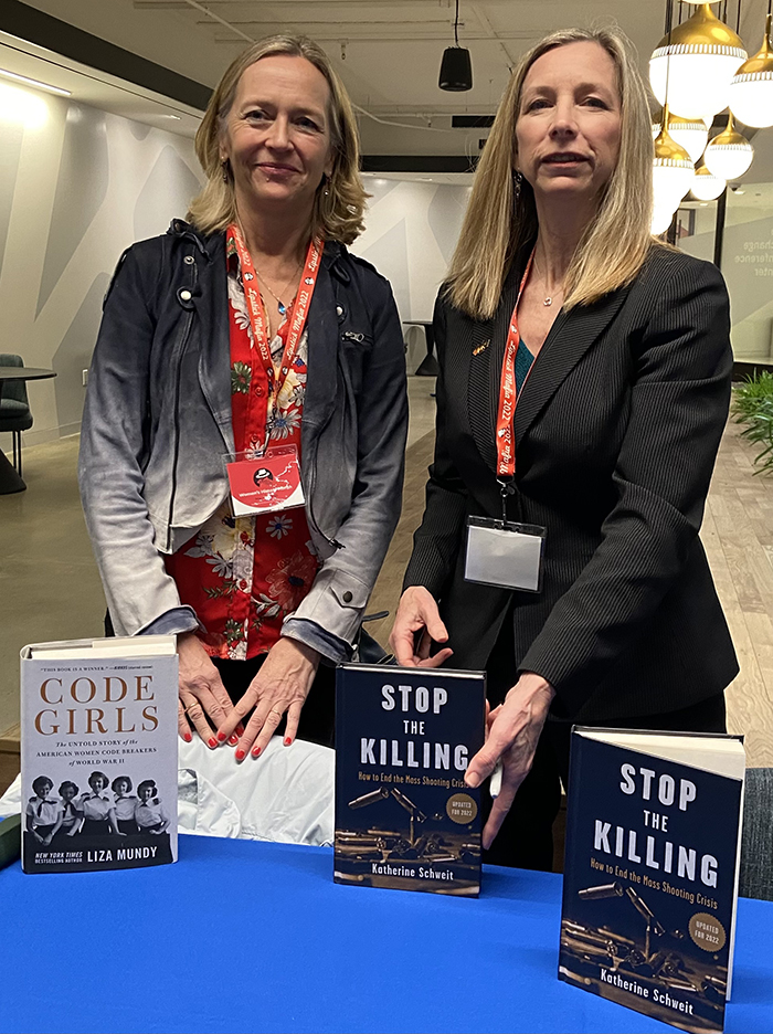 Liza Mundy, author of "Code Girls, the Untold Story of the American Women Code Breakers of World War II"; and Katherine Schweit, Former Special Agent and Executive of the Federal Bureau of Investigation (FBI), and author of 'Stop the Killing, How to End the Mass Shooting Crisis'