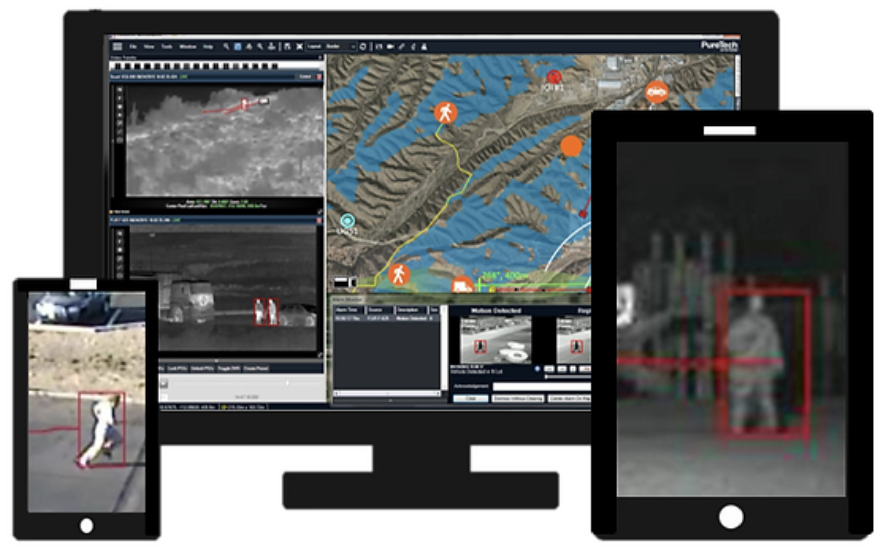 PureActiv eliminates duplicate tracks from the same intrusion events; reducing clutter and improving situational awareness.