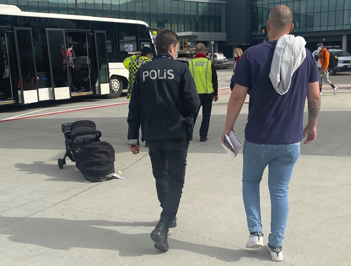 Volkan Gogebakan, 31, was flown from El Paso to Turkey on a commercial flight. Upon arrival on Friday at the Istanbul Airport, Gogebakan was turned over to Turkish officials. (Courtesy of ICE)