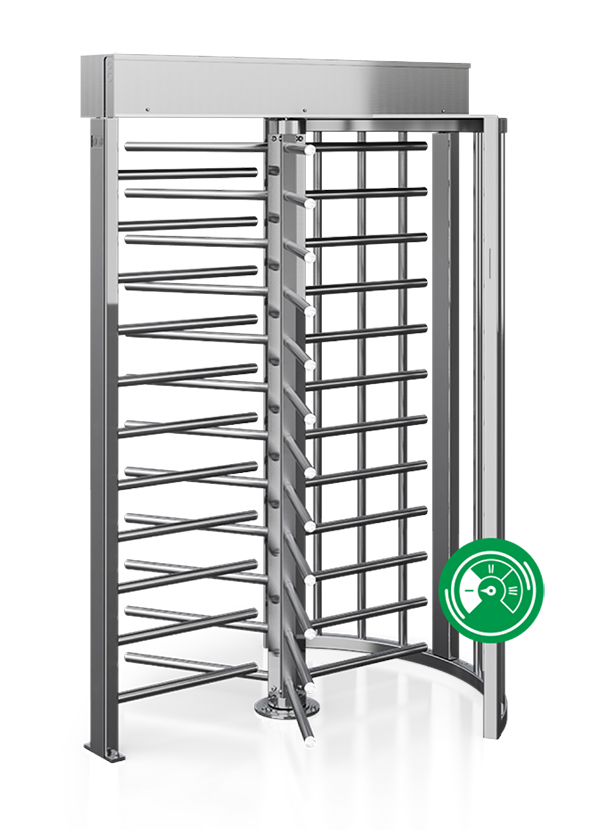 Boon Edam’s Turnlock 100 (shown here), and Turnlock 150 Full Height Turnstiles can be ordered with the BE Secure Overhead Detection System installed as a factory-supplied option, or as a field retrofit kit.