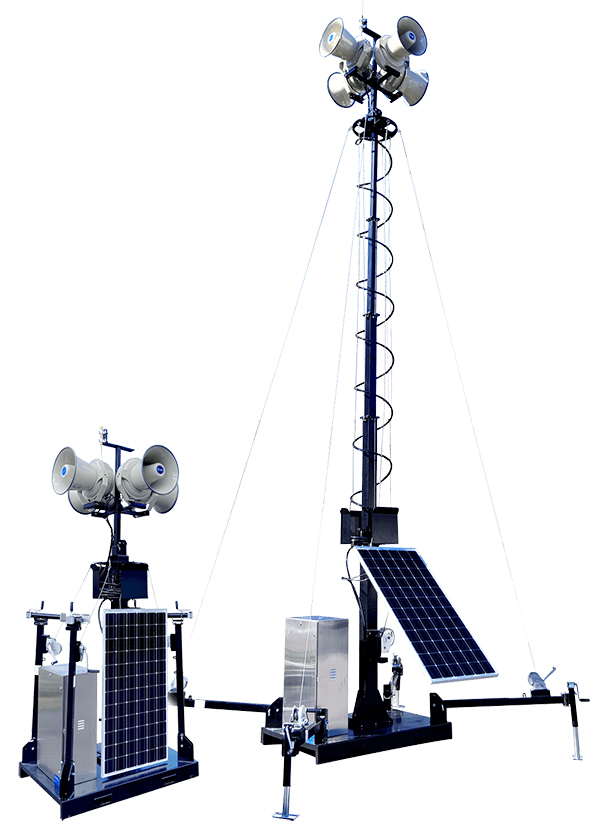 Palletized for easy activation, the DHPSS unit from ATI Systems is mobile, yet makes no compromise in its acoustic design delivering the same incredible power of our normal line of industry leading outdoor warning sirens.