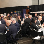 U.S. Customs and Border Protection (CBP) Office of Field Operations (OFO) Deputy Executive Assistant Commissioner (DEAC) Diane Sabatino addresses attendees at the 2022 'ASTORS' Awards Ceremony and Banquet Luncheon in NYC.