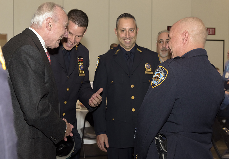 Commissioner Bill Bratton meets with members of the NYPD TARU Unit at 2022 'ASTORS' Awards Luncheon in NYC.