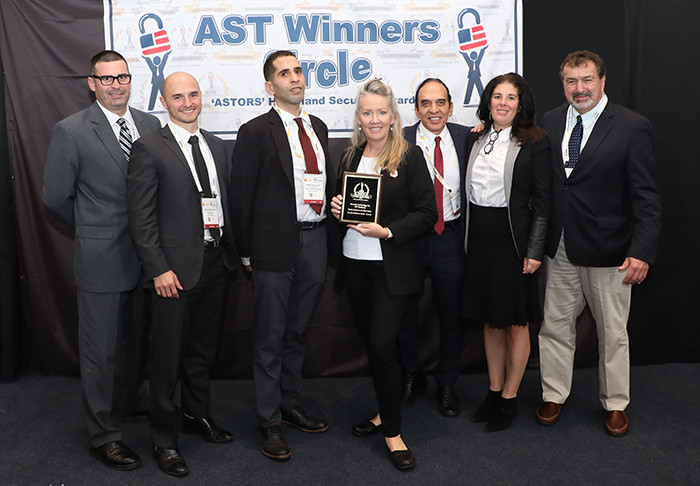 Team ATI Systems at the 2022 ‘ASTORS’ Awards Ceremony in NYC: including Sales Manager Charles Pelissier (left to right); Sales Manager, Alessandro Abys; Director of Business Development Tarek Bassiouni; Dr. Ray Bassiouni, President of ATI Systems; Consultant Jill Gullace; and Sales Manager Robert McLaughlin.