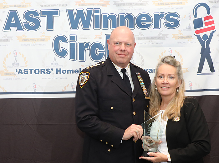 New York Police Department (NYPD) Chief of Department Kenneth Corey, a 34-year veteran of the NYPD, is honored at the 2022 'ASTORS' Awards Ceremony in New York.