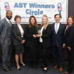 Team NEC National Security Systems (NSS), the 2022 Platinum ‘ASTORS’ Awards Program Sponsor, which includes Christopher Gillyard, Senior Account Manager; Dr. Kathleen Kiernan, President of NEC NSS; Kimberly Archer, Head of Operations, Frank Sangiorgi, Director; and Stephanie Yanta, Senior Account Manager; accept a much-coveted 2022 ‘ASTORS’ Leadership & Innovation Award at the 2022 ‘ASTORS’ Homeland Security Awards Ceremony.