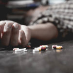 The,Man,Committing,Suicide,By,Overdosing,On,Medication.,Close,Up